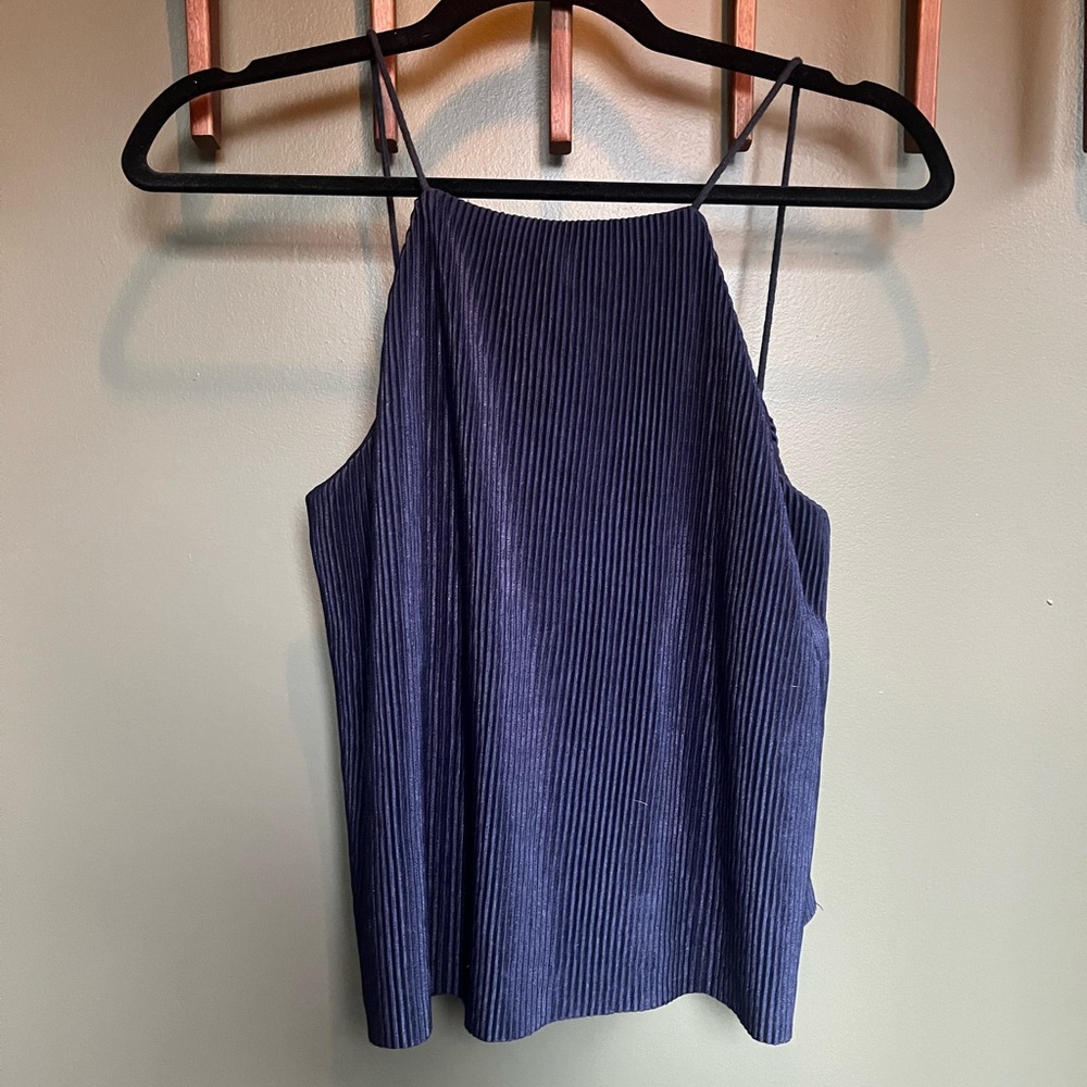 Zara navy blue halter top.